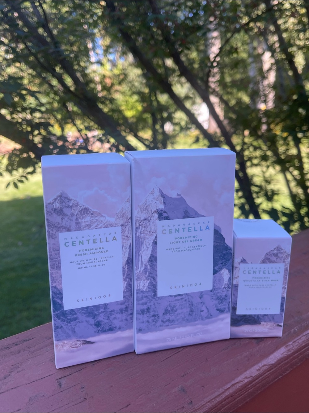 Centella skincare bundle/light gel cream/fresh ampoule/clay stick mask
